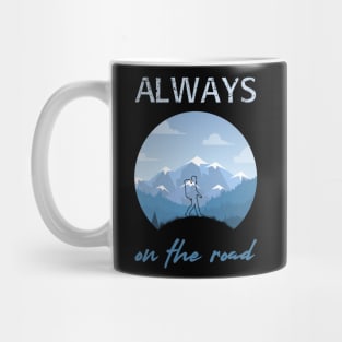 Always on the road - Backpacker Mug